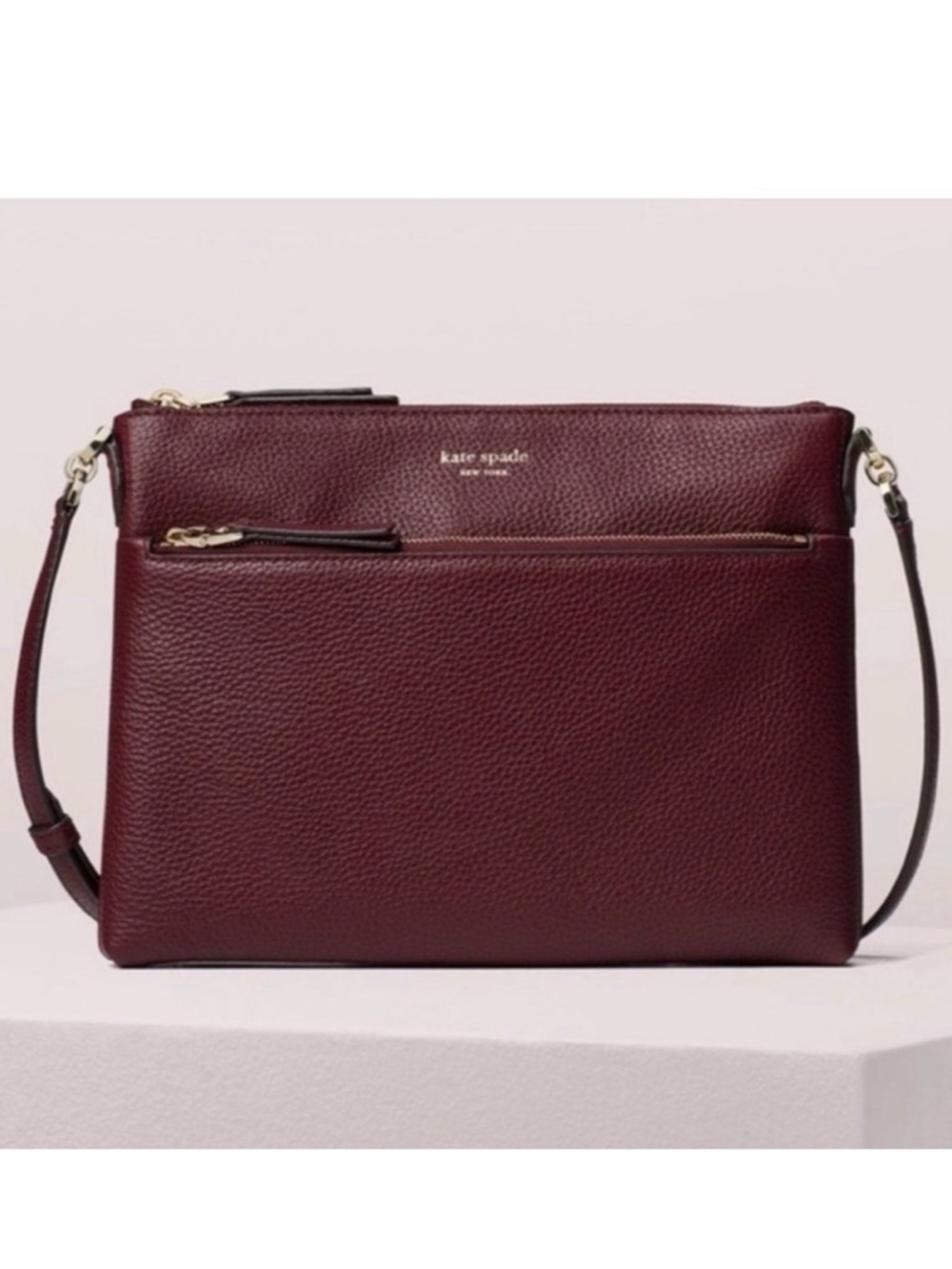 kate spade Pebbled Leather Polly Medium Crossbody